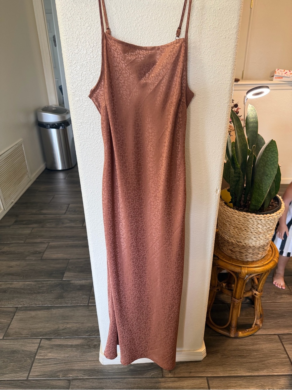 Jessica Simpson Rose Satin Slip Maxi Dress